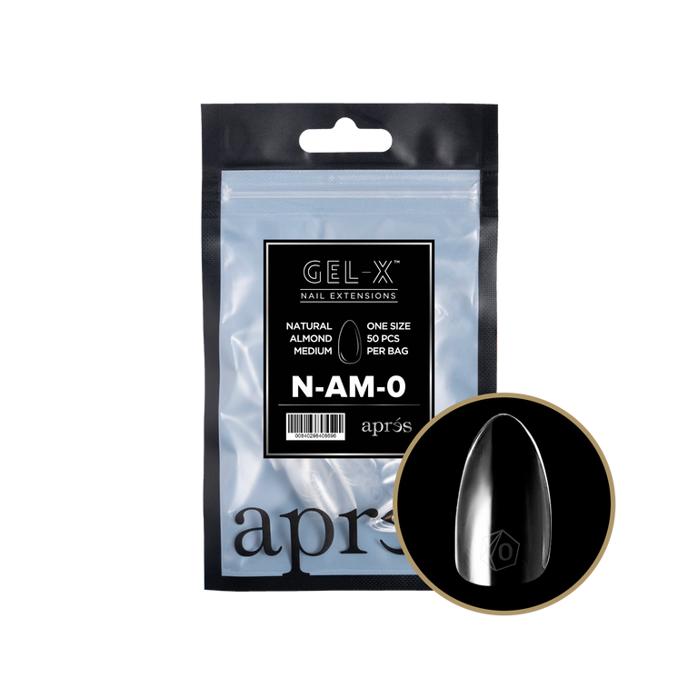 APRES - GEL-X® NATURAL ALMOND MEDIUM REFILL TIP BAG