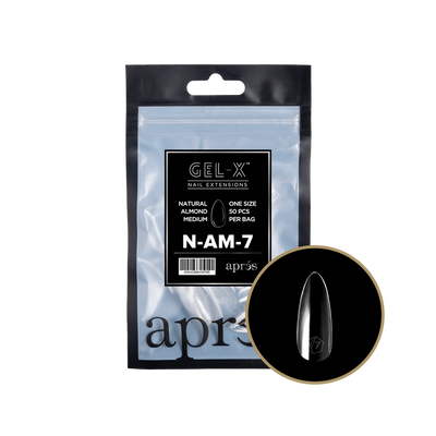 APRES - GEL-X® NATURAL ALMOND MEDIUM REFILL TIP BAG