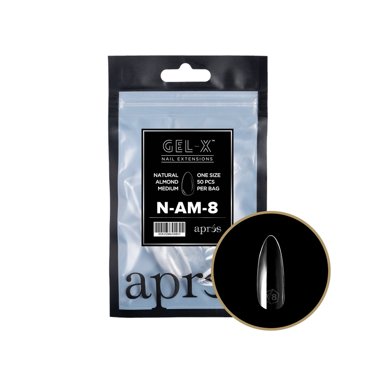 APRES - GEL-X® NATURAL ALMOND MEDIUM REFILL TIP BAG 2.0