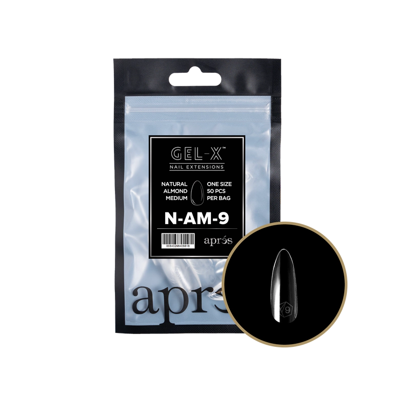 APRES - GEL-X® NATURAL ALMOND MEDIUM REFILL TIP BAG