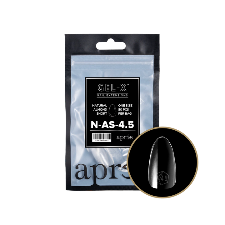 APRES - GEL-X® NATURAL ALMOND SHORT REFILL TIP BAG 2.0