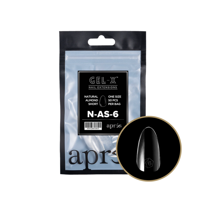 APRES - GEL-X® NATURAL ALMOND SHORT REFILL TIP BAG 2.0