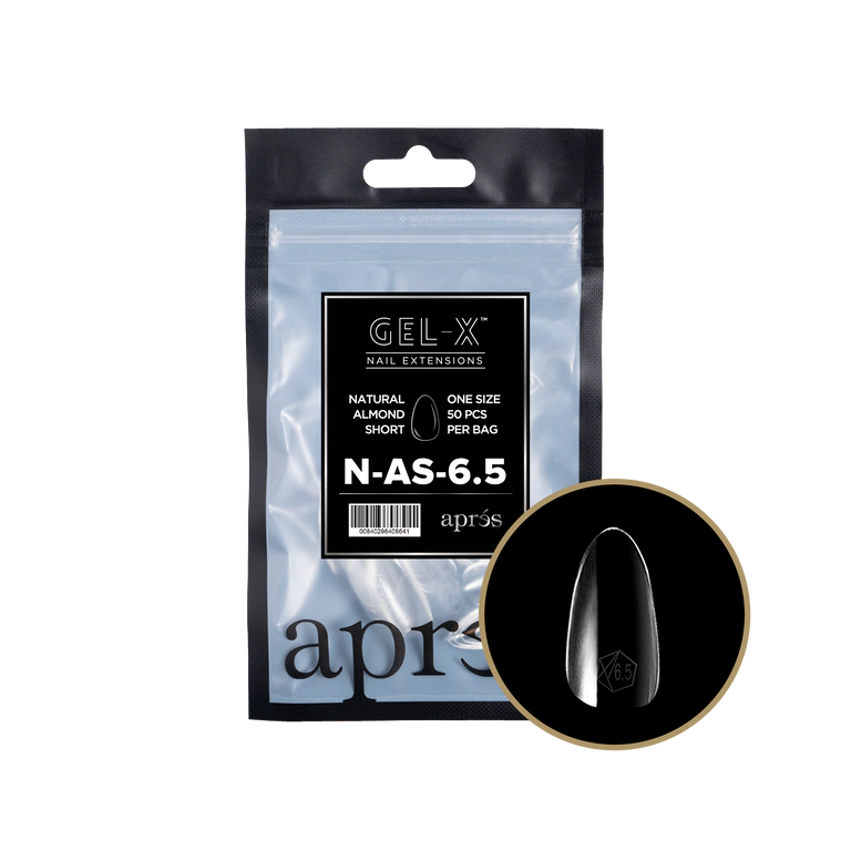 APRES - GEL-X® NATURAL ALMOND SHORT REFILL TIP BAG 2.0