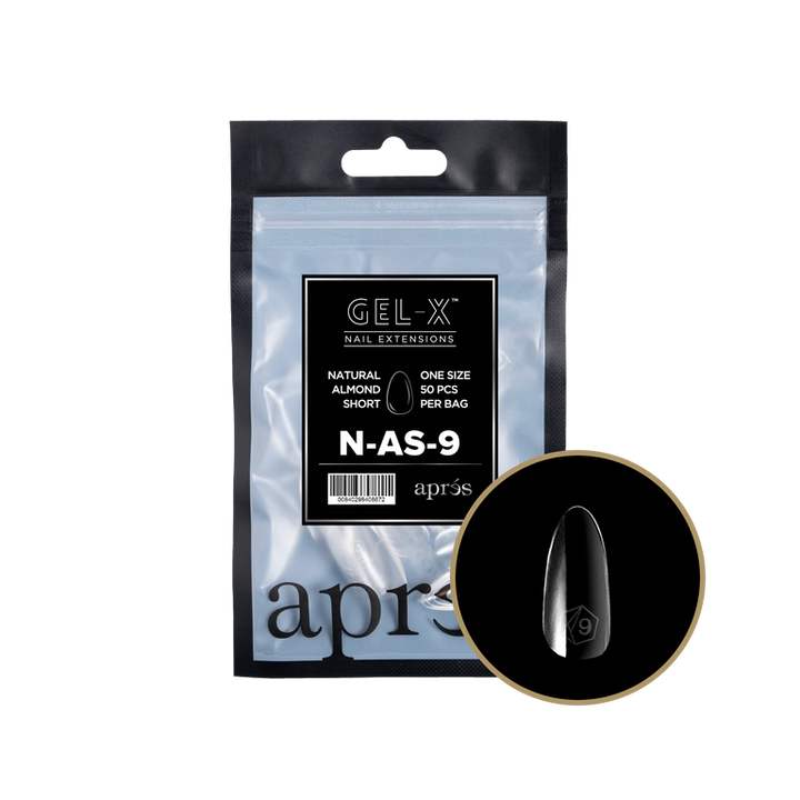 APRES - GEL-X® NATURAL ALMOND SHORT REFILL TIP BAG 2.0