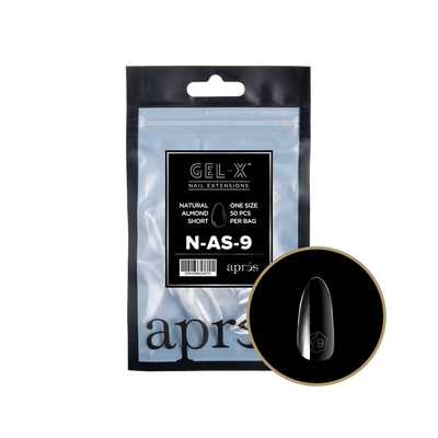 APRES - GEL-X® NATURAL ALMOND SHORT REFILL TIP BAG