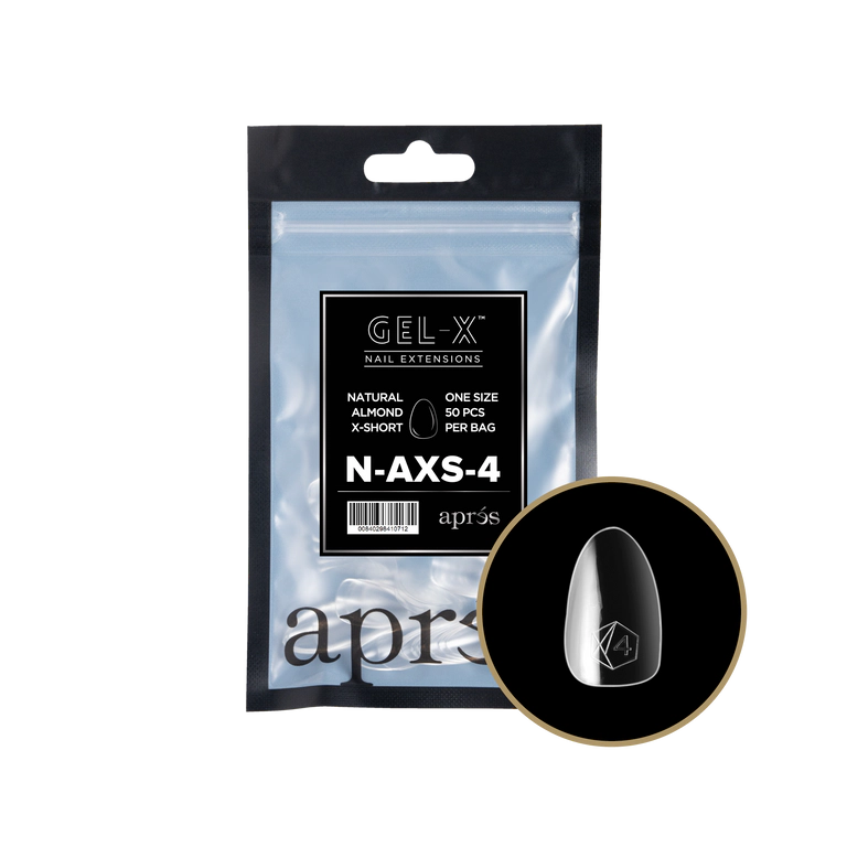 APRES - GEL-X® NATURAL ALMOND EXTRA SHORT REFILL TIP BAG