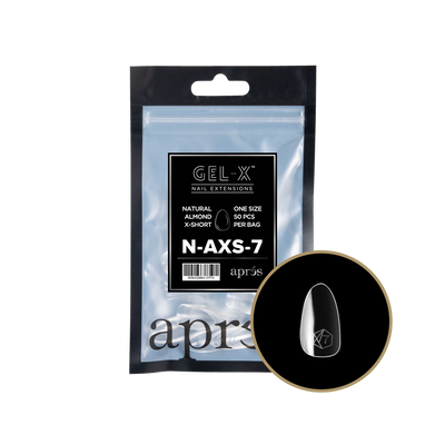 APRES - GEL-X® NATURAL ALMOND EXTRA SHORT REFILL TIP BAG