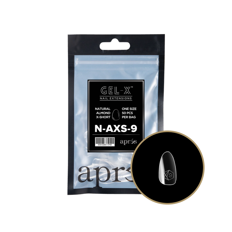 APRES - GEL-X® NATURAL ALMOND EXTRA SHORT REFILL TIP BAG