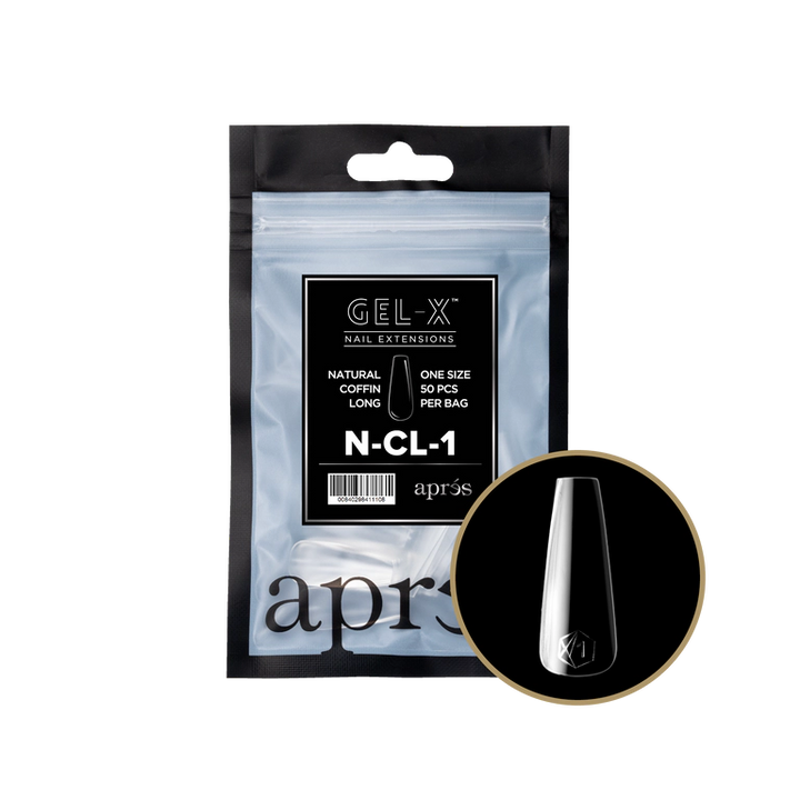 APRES - GEL-X® NATURAL COFFIN LONG REFILL TIP BAG 2.0