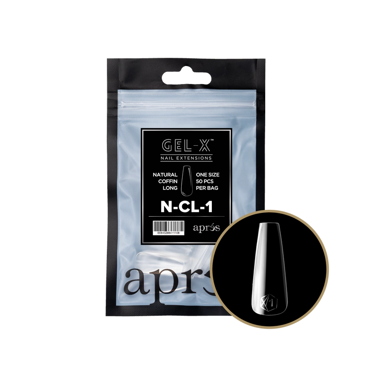 APRES - GEL-X® NATURAL COFFIN LONG REFILL TIP BAG