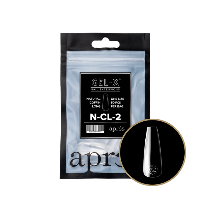 APRES - GEL-X® NATURAL COFFIN LONG REFILL TIP BAG 2.0