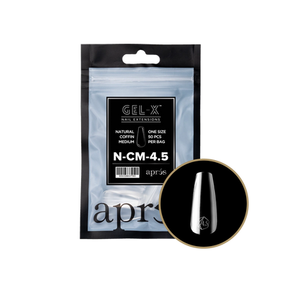 APRES - GEL-X® NATURAL COFFIN MEDIUM REFILL TIP BAG