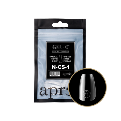 APRES - GEL-X® NATURAL COFFIN SHORT REFILL TIP BAG