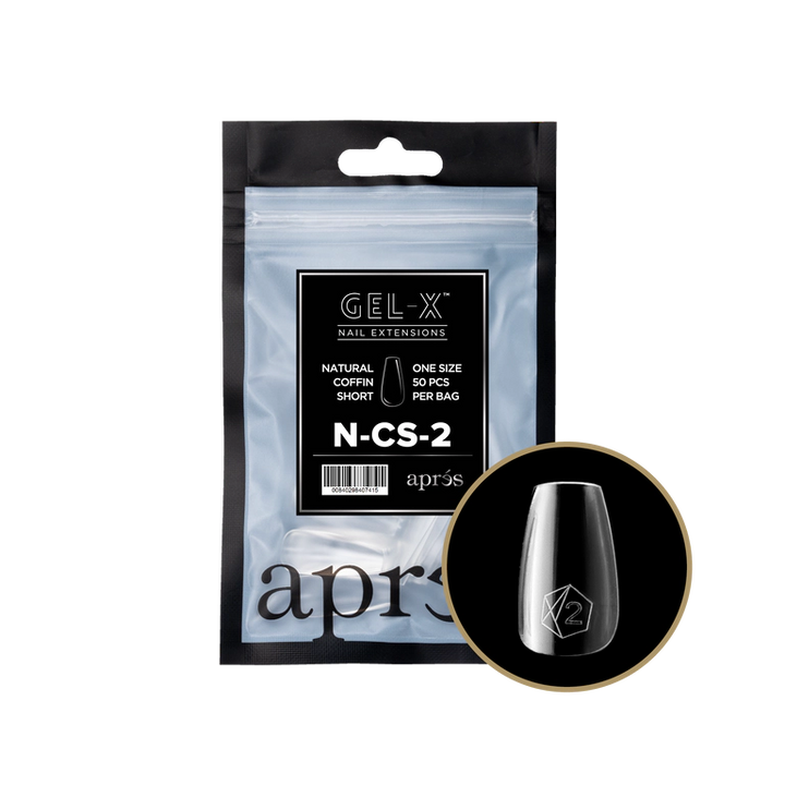 APRES - GEL-X® NATURAL COFFIN SHORT REFILL TIP BAG 2.0