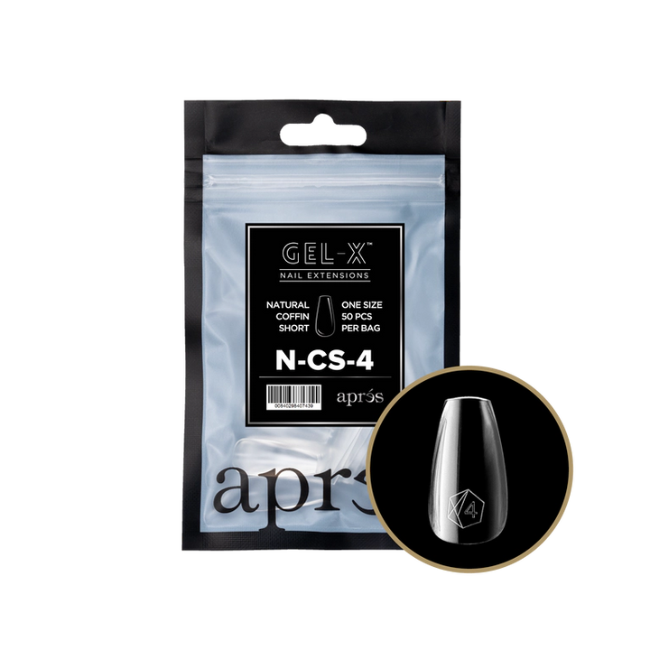 APRES - GEL-X® NATURAL COFFIN SHORT REFILL TIP BAG 2.0