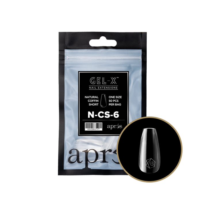APRES - GEL-X® NATURAL COFFIN SHORT REFILL TIP BAG 2.0