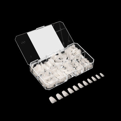 APRES - Gel-X® Neutrals Natural Whitney Coffin Short Box of Tips (150pcs)