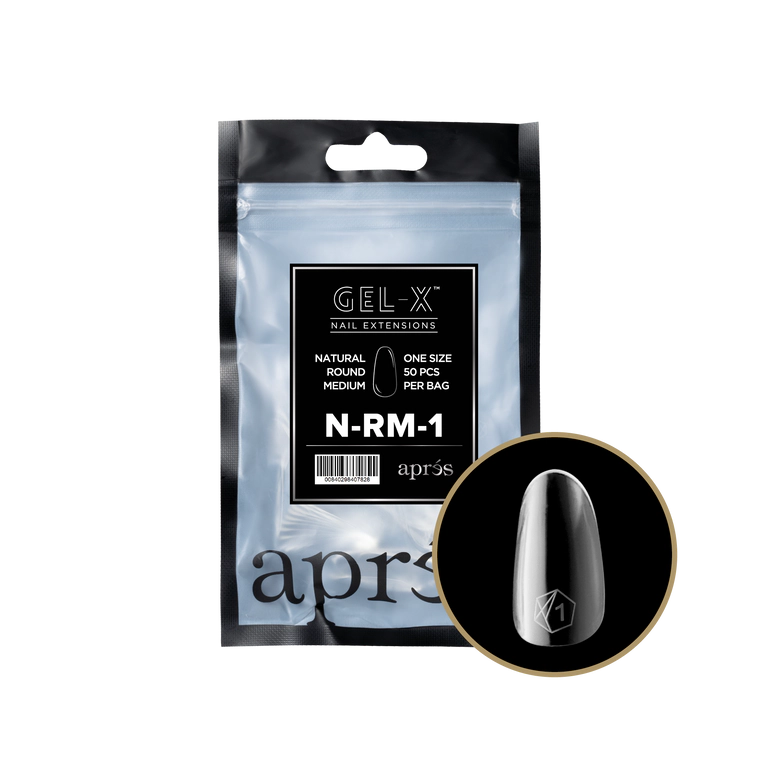 APRES - GEL-X® NATURAL ROUND MEDIUM REFILL TIP BAG 2.0