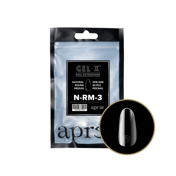 APRES - GEL-X® NATURAL ROUND MEDIUM REFILL TIP BAG 2.0