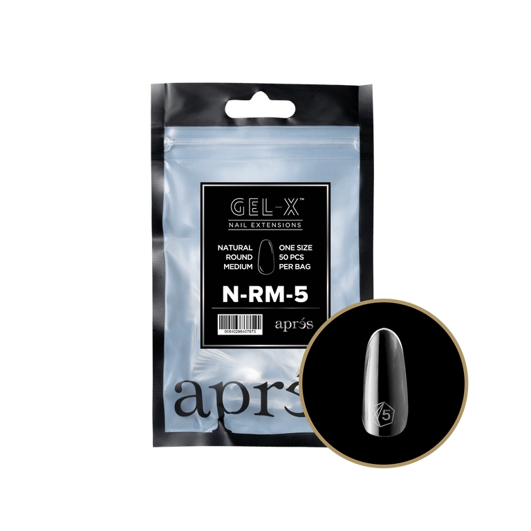APRES - GEL-X® NATURAL ROUND MEDIUM REFILL TIP BAG 2.0