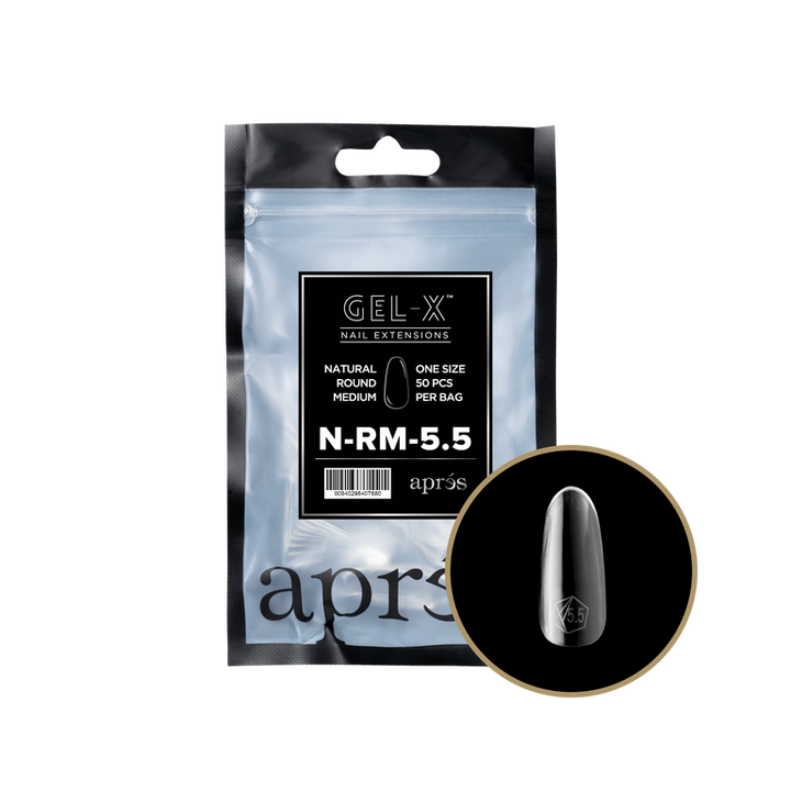 APRES - GEL-X® NATURAL ROUND MEDIUM REFILL TIP BAG 2.0