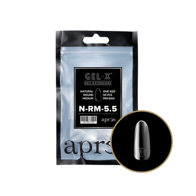 APRES - GEL-X® NATURAL ROUND MEDIUM REFILL TIP BAG