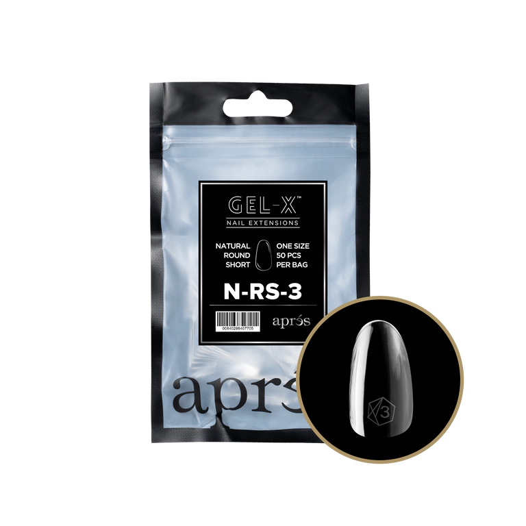 APRES - GEL-X® NATURAL ROUND SHORT REFILL TIP BAG