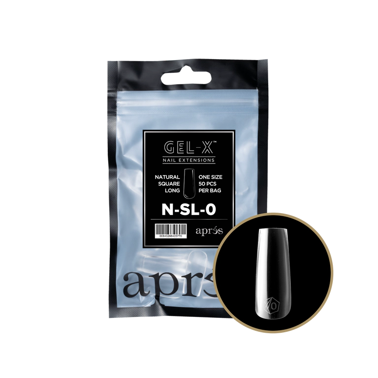 APRES - GEL-X® NATURAL SQUARE LONG REFILL TIP BAG 2.0