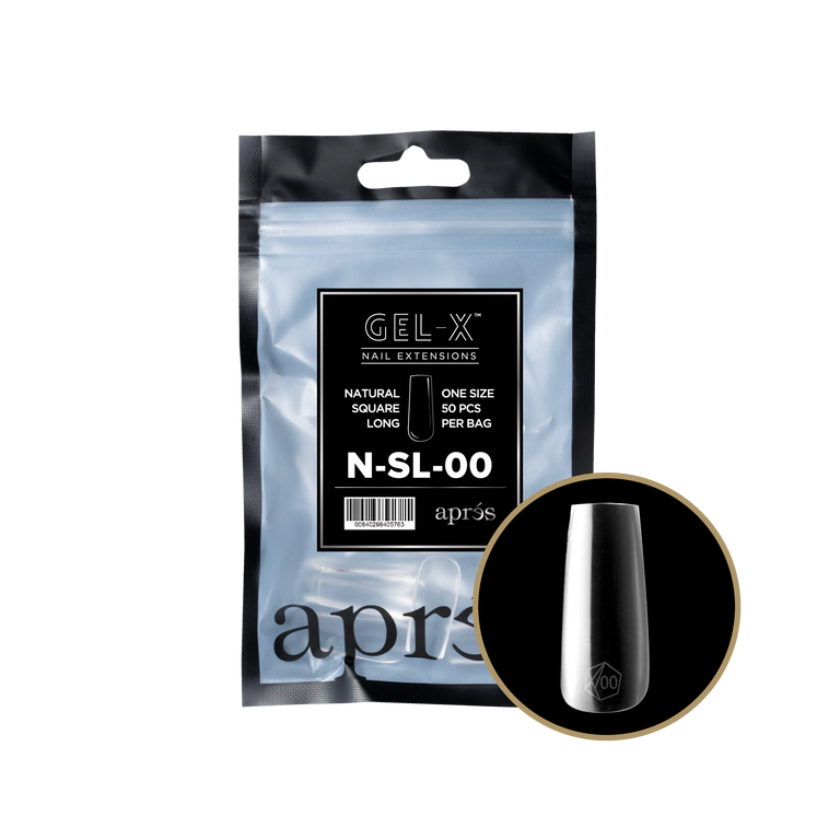 APRES - GEL-X® NATURAL SQUARE LONG REFILL TIP BAG