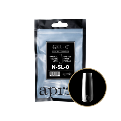 APRES - GEL-X® NATURAL SQUARE LONG REFILL TIP BAG