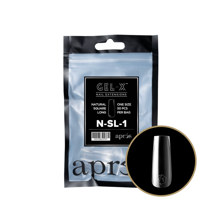 APRES - GEL-X® NATURAL SQUARE LONG REFILL TIP BAG