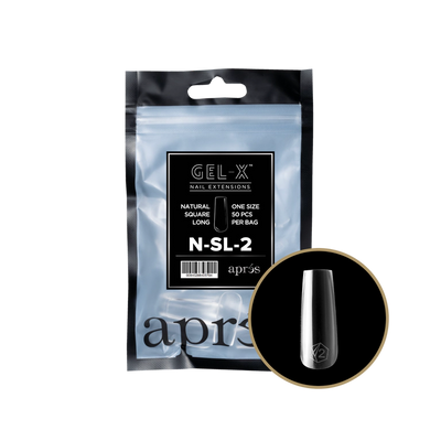 APRES - GEL-X® NATURAL SQUARE LONG REFILL TIP BAG