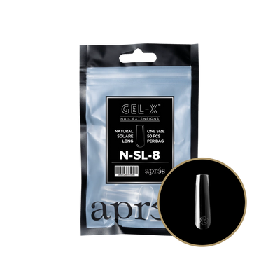 APRES - GEL-X® NATURAL SQUARE LONG REFILL TIP BAG