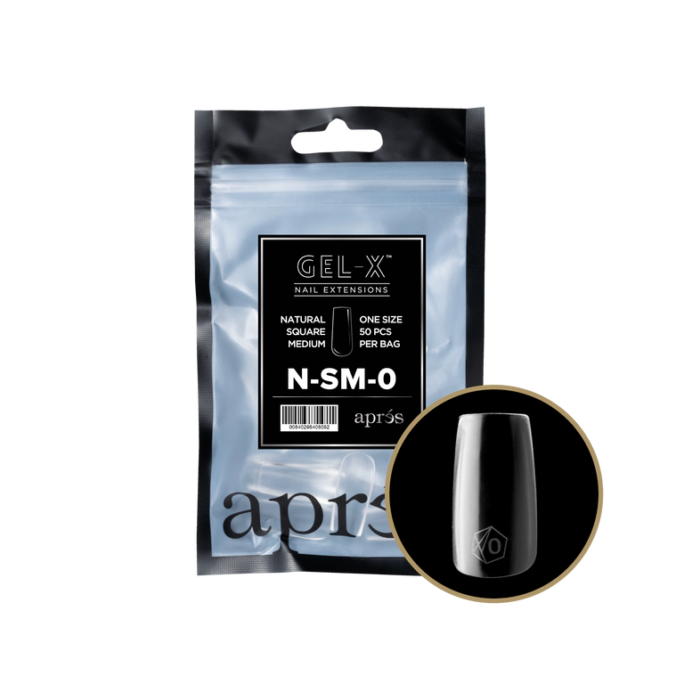 APRES - GEL-X® NATURAL SQUARE MEDIUM REFILL TIP BAG 2.0