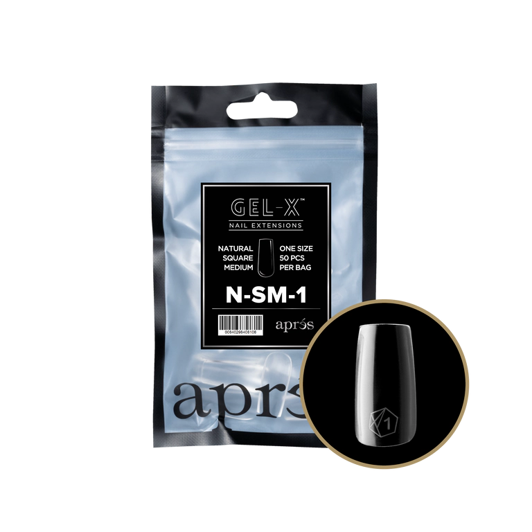 APRES - GEL-X® NATURAL SQUARE MEDIUM REFILL TIP BAG 2.0