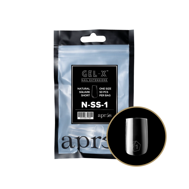 APRES - GEL-X® NATURAL SQUARE SHORT REFILL TIP BAG 2.0