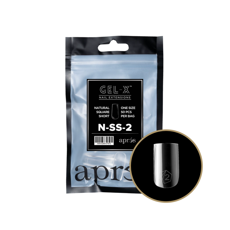 APRES - GEL-X® NATURAL SQUARE SHORT REFILL TIP BAG