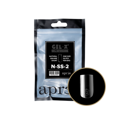 APRES - GEL-X® NATURAL SQUARE SHORT REFILL TIP BAG