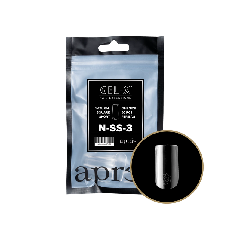 APRES - GEL-X® NATURAL SQUARE SHORT REFILL TIP BAG 2.0
