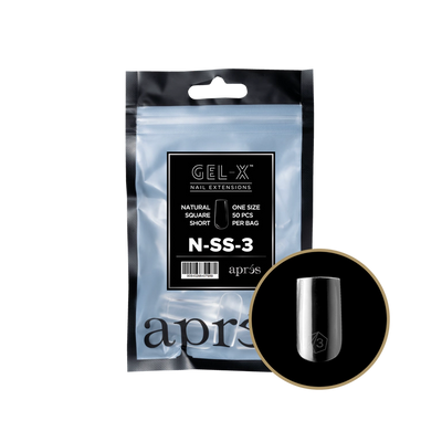 APRES - GEL-X® NATURAL SQUARE SHORT REFILL TIP BAG