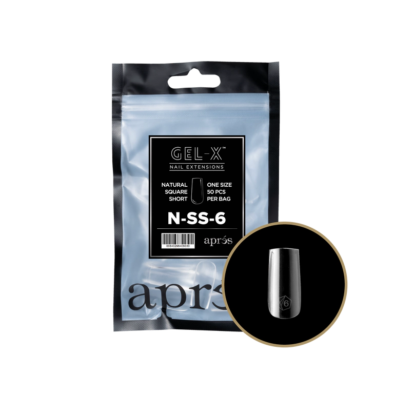 APRES - GEL-X® NATURAL SQUARE SHORT REFILL TIP BAG 2.0