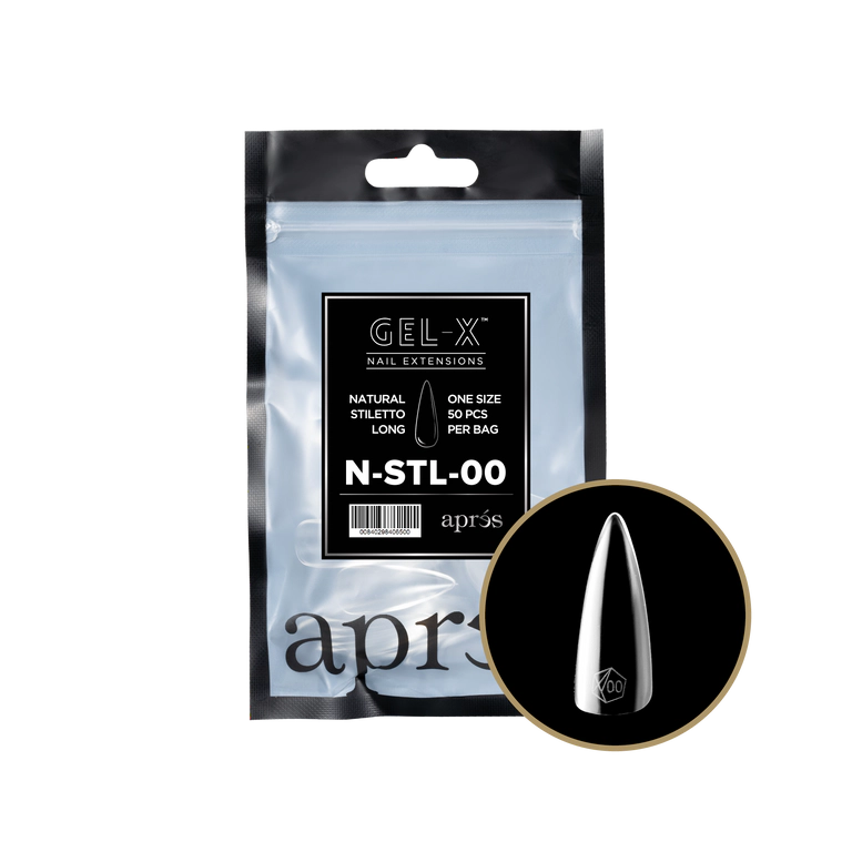 APRES - GEL-X® NATURAL STILETTO LONG REFILL TIP BAG 2.0