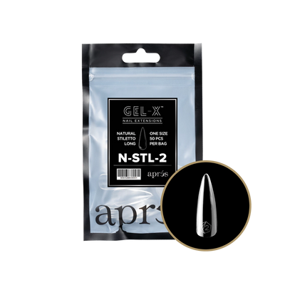 APRES - GEL-X® NATURAL STILETTO LONG REFILL TIP BAG