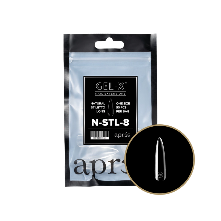 APRES - GEL-X® NATURAL STILETTO LONG REFILL TIP BAG