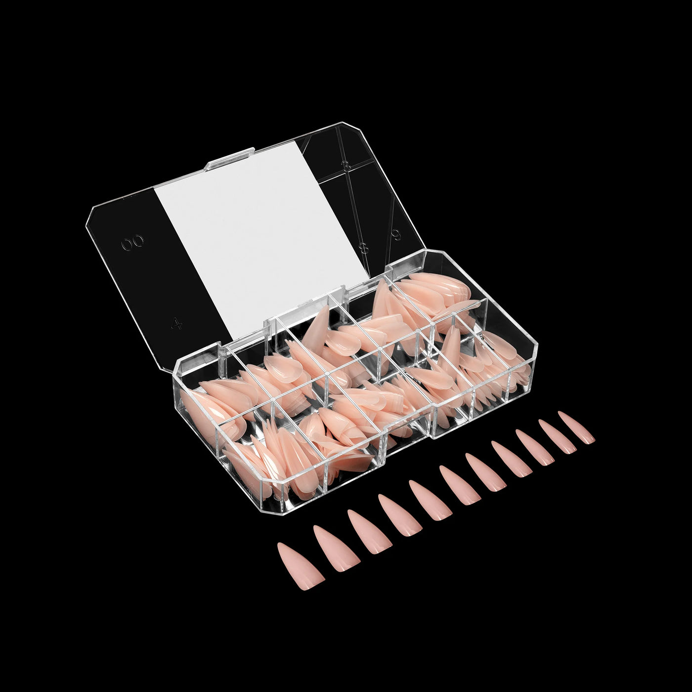 APRES - Gel-X® Neutrals Natural Chloe Stiletto Long Box of Tips (150pcs)