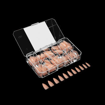 APRES - Gel-X® Neutrals Natural Emma Stiletto Medium Box of Tips (150pcs)