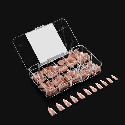 APRES - Neutrals Lila Natural Stiletto Medium Box of Tips (150pcs)