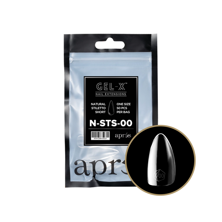 APRES - GEL-X® NATURAL STILETTO SHORT REFILL TIP BAG 2.0