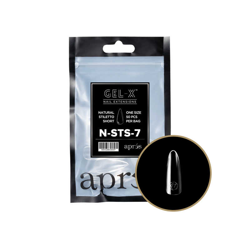 APRES - GEL-X® NATURAL STILETTO SHORT REFILL TIP BAG 2.0