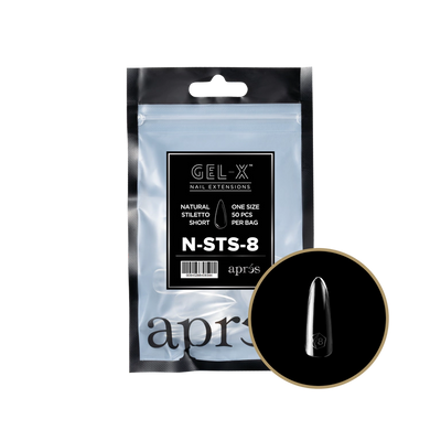 APRES - GEL-X® NATURAL STILETTO SHORT REFILL TIP BAG